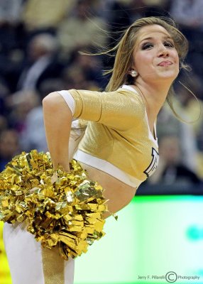 Jackets Dancer performs during a time out
