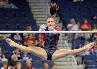 Ohio St. uneven parallel bars competitor