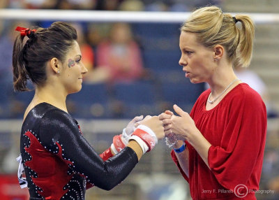 Ohio St. coach and uneven parallel bars competitor