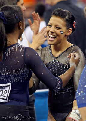 Georgia uneven parallel bars competitor Kat Ding