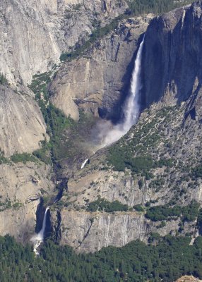 Upper and Lower Yosemite Falls from Glacier Point