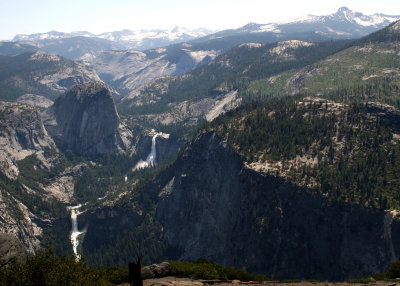 Nevada and Vernal Falls from Glacier Point