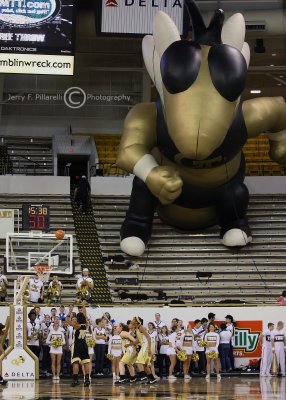 Buzz and the Tech Band lend support to the team