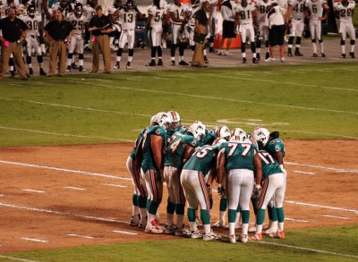 Dolphins Huddle