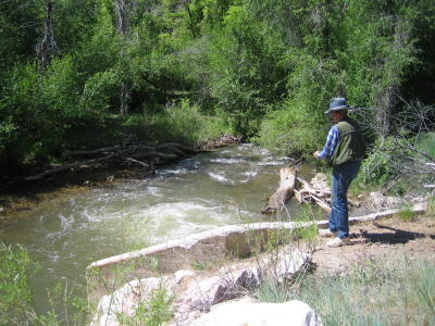  Roland fishing on Hobble Creek