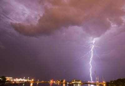 Lightning strike in Chicago