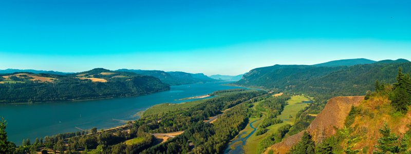 Columbia River Gorge from Crown Point 18x48
