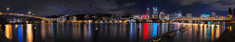 Between Marquam and Hawthorne Bridge 24x133