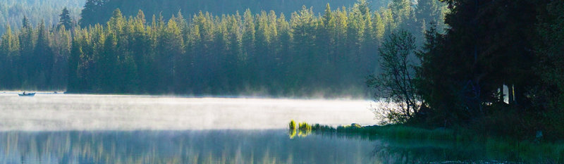 Sunrise at Trillium Lake crop from 24x60