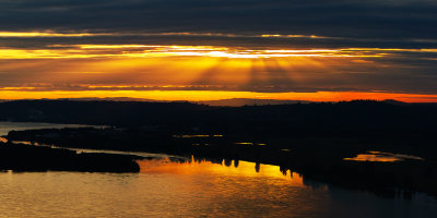 Sunset on the Columbia River Gorge 1 15x30