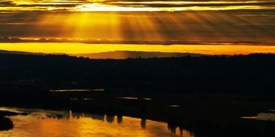 Sunset on the Columbia River Gorge 3 12x24