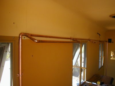 Surface plumbed with sweated copper