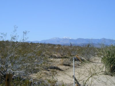 Snow hits the mtns above Yucca Valley