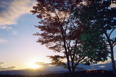 Sun set at Ginkaku Temple