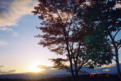 Sun set at Ginkaku Temple