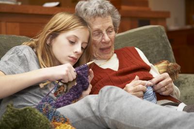 Knitting with Grandma Kathryn