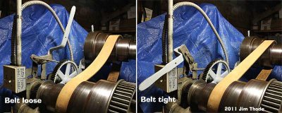 Flat belt tension