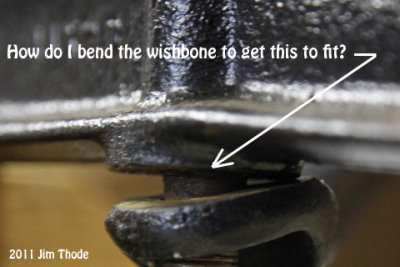 Before bending the wishbone end