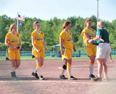 Captains Accepting Finalist Trophy