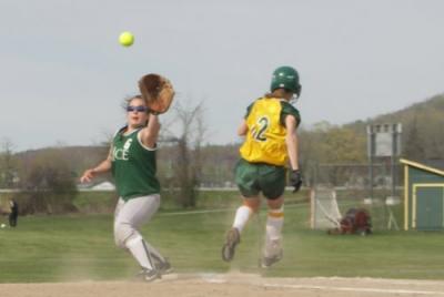 Jenna Beats Out A Bunt