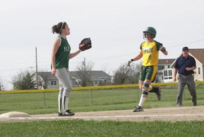 Kate Makes it 3rd on her own Bunt