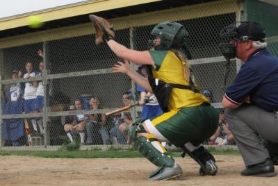 Heather snares a riseball
