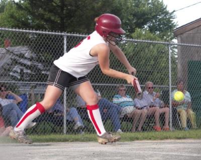 Brittie Gets her bunt down