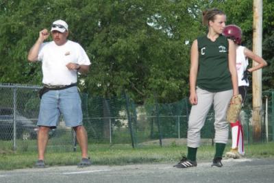 Coach Lumbra giving signs