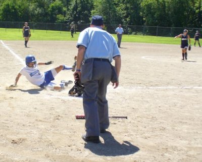Brittany Tackles Home Plate