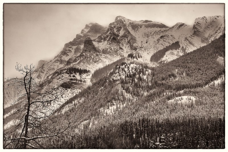 Mountains as seen from Two Jack Lake, Banff, Canada