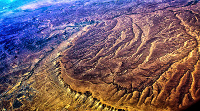 Mountain and river - aerial