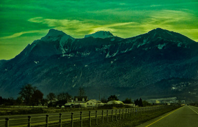 Morning mountain in Fraser Valley, British Columbia, Canada