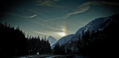 Mountain light, Fraser Valley, British Columbia, Canada