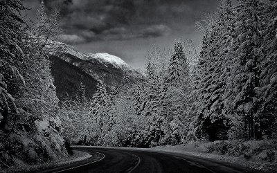 Scenic road, Rocky Mountain, Canada