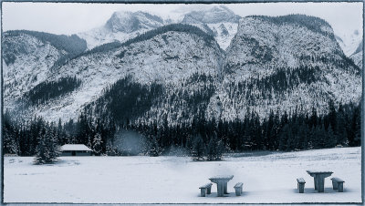 Cascade Mountain seen from Cascade Pond, Banff