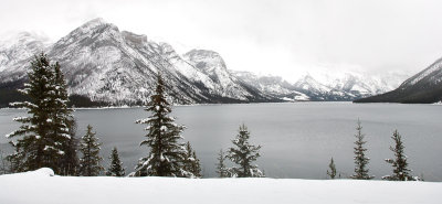 Lake Minnewanka and surrounding mountains, Banff