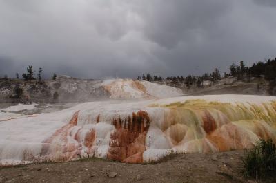 In Old Mammoth Hot springs
