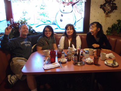 Brother John, Debby's daughter Kris, Debby and Emiko