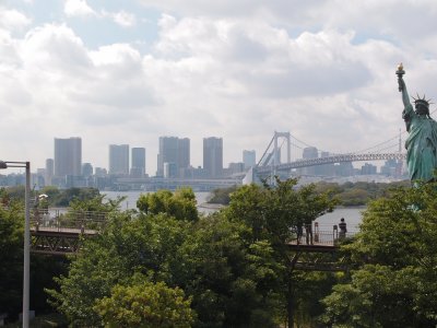 View from Daiba to Tokyo. Akiko's condo is in the middle of the picture.