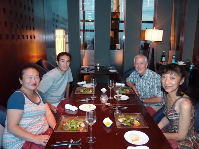 Day 5, dinner with Akiko and  Isao
