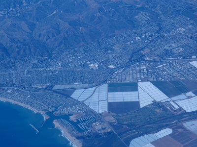 Flying from LAX to SFO, over Ventura, almost home.