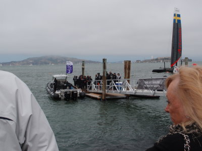 They board the boats right there