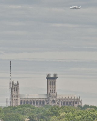 ..... over the National Cathedral, still showing damage from the 5.8 earthquake epicenter central Virginia in August 2011.