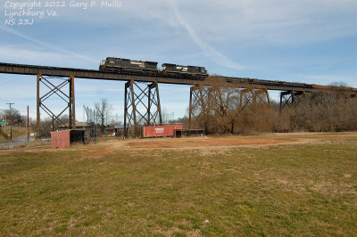 An empty baretable train on Cotton Mill Trestle. copy.jpg