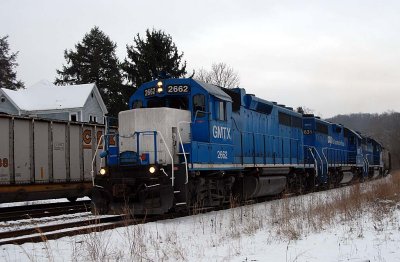 A&O train arriving at  Grafton WV.