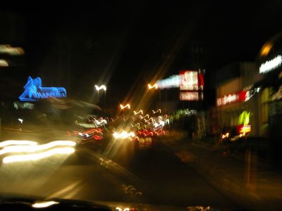 Friday night driving in central San Jos