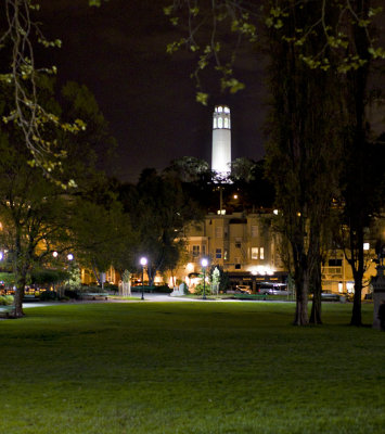Coit Tower at Night