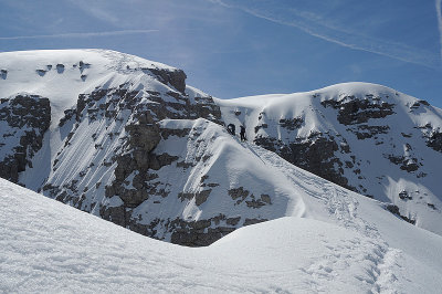 In cresta verso la cima