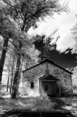 Old abandoned  chapel at Ft.  McClellan
