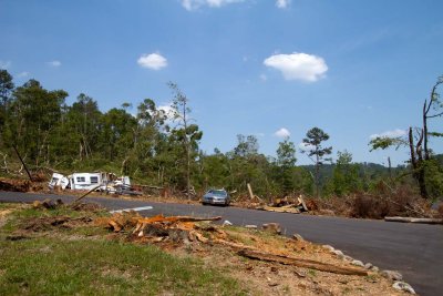 Guntersville Tornado path, 3 tornados hit in the same day